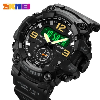 SKMEI 2023 Нови спортни часовници за мъже Водоустойчиви ежедневни мъжки кварцов часовник Топ марка луксозни военни LED електронни ръчни часовници Изображение