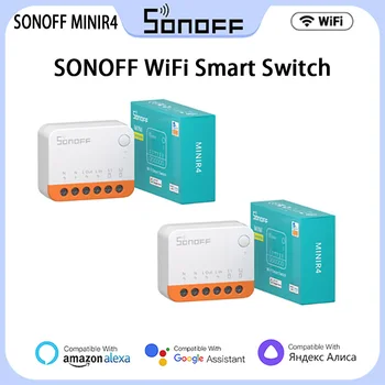 Sonoff MINIR4 WiFi Smart Switch 10A Mini Extreme 2-Way Control Smart Home Relay Support R5 S-MATE Voice Alexa Alice Google Home Изображение