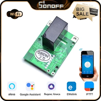 SONOFF RE5V1C релеен модул 5V WiFi DIY превключвател Inching / Selflock работни режими APP гласово дистанционно управление за Alexa Google Home Изображение