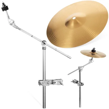Splash Cymbal 10 инчов комплект барабани с нисък обем чинел с цимбална стрела стойка за удължител за практика Изображение