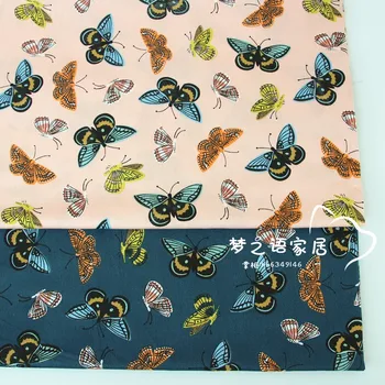 Syunss цветове пеперуда отпечатани DIY пачуърк кърпа за юрган бебешки креватчета възглавнички рокля шиене Tissus кепър памучен плат Tecido Изображение