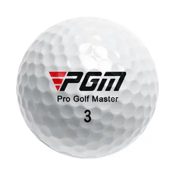 Triple Layer Практика Golfball 1Pcs Triple Layer топка за голф с по-стабилна работа Golf Swing Putter Assist Training Ball Изображение