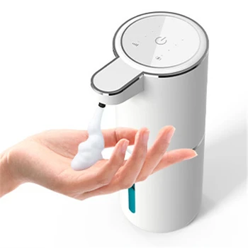 USB презареждане Автоматичен дозатор за сапун за пяна Стенен индуктивен дезинфектант за ръце Кухненски безконтактен дозатор за течен сапун Изображение