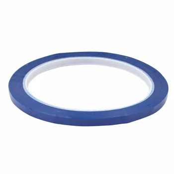 Uxcell 1PCS синьо/черно/бяло едностранен полиестер силна самозалепваща се Mylar лента 50M x 5mm ширина изолационна лента Изображение