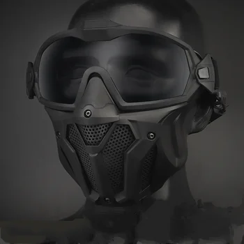 WoSpor WST тактическа маска против мъгла анти-мъгла тактическа маска за очи маска комплект камуфлаж Изображение