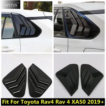 Автомобилен прозорец Страничен заден спойлер триъгълник панел капак тапицерия за TOYOTA RAV4 RAV 4 XA50 2019 - 2023 Аксесоари за черни / въглеродни влакна Изображение