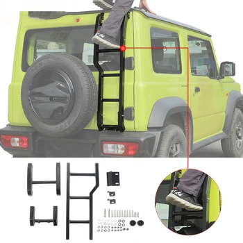 Автомобилна задна врата Ladder Fit forSuzuki forJimny Jb74 2019 2020 2021 2022 Задна врата Стълба Защитни рамки Външни аксесоари Изображение