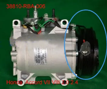 Авточасти AC компресорен съединител за Honda accord cl 03-08 38810RBA006 HS110R 118mm 7pk 12v Изображение