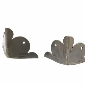 Антични вино подарък кутия бижута гърдите декоративни крака крак за мебели бронзов ъгъл протектор метал Изображение