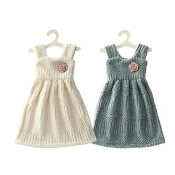 Баня Удобна сладка мини рокля Висяща висококачествена мека ръчна кърпа Домакинска кърпа за съдове Микрофибърна кърпа Изображение