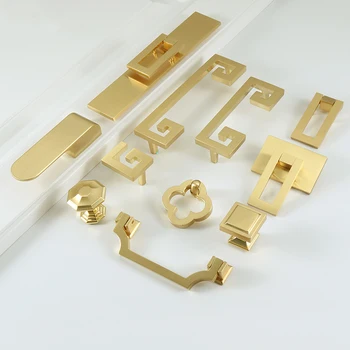 Винтидж стил/ Шкаф копчета и дръжки чекмедже мебели шкаф гардероб златни копчета Изображение