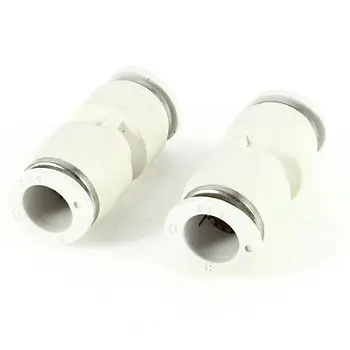 въздушен пневматичен 12mm до 12mm прав тласък в конектори бързи фитинги 2PCS Изображение