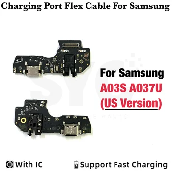 Добро качество за Samsung Galaxy A03S A037U USB порт за зареждане зарядно док конектор Flex кабел A037 A037U резервна част Изображение