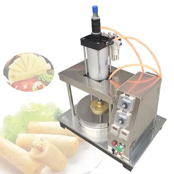Електрическа машина за сплескване на тесто за пица Tortilla преса машина Търговски пролетни рулца машина за пресоване на сладкиши Брашно тесто лист Изображение