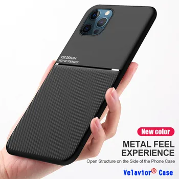 За Iphone 15 Pro Case Вградена магнитна желязна плоча Матова кожа CaseIphone15 TPU Soft Frame Protect Cover Iphone 15Case Prot Изображение