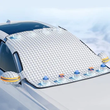 За Kia Sportage Picanto 3 Rio K2 K5 Cerato Extra Thick Magnetic Anti Frost Freezing Car Snow Cover Shield Предно стъкло Сенници Изображение
