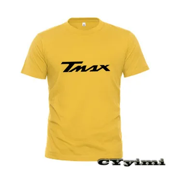 За Yamaha TMAX530 500 SX/DX T риза Мъже Ново лого тениска 100% памук летен къс ръкав около врата тройници мъжки Изображение