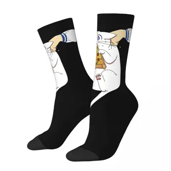 Забавен луд чорап за мъже Артемида и пица Хип-хоп Хараджуку Японска анимация Красота Воин Щастливо качество Момчета Екипаж чорап Изображение