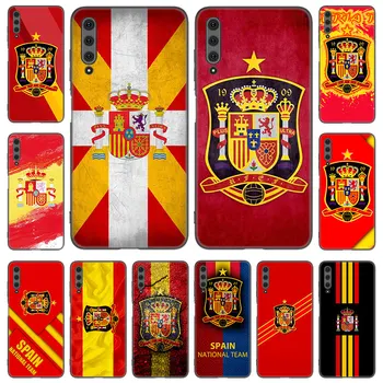 Испания Испански флаг телефон случай за Huawei Y5 Lite Y6 Y7 Y9 Prime 2018 2019 2020 Y5P Y6P Y6S Y7A Y7P Y8P Y8S Y9A Y9S черен капак Изображение