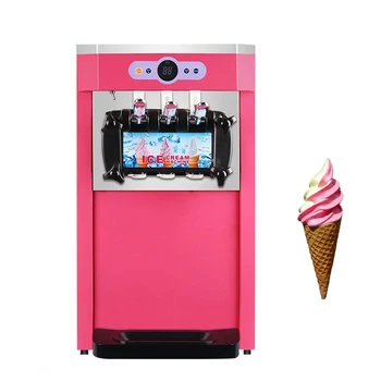 Кисело мляко мека машина за сладолед Напълно автоматични производители на сладолед Sweet Cone сладолед машината за правене 900W Изображение