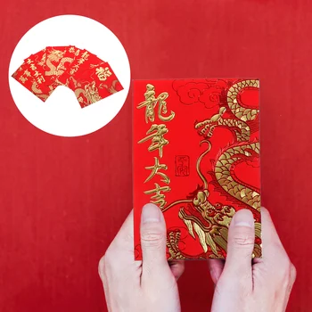 Китайски червен плик Лунна Нова година Хонг Бао 2024 година Драконът Късметлийски парични пакети Изображение