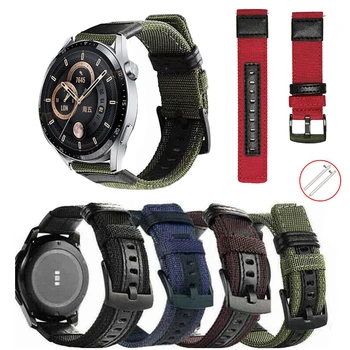 Лента за китка за Huawei Watch GT 3 GT3 42mm 46mm каишка найлонова кожена гривна Watch GT2 Pro / GT Runner 46mm 20mm 22mm Watchband Изображение