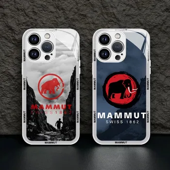 Луксозен дизайн Mammut телефон случай закалено стъкло за Iphone 14 Pro Max 13 11 12 Mini 14 плюс луксозен дизайн задни корици Изображение