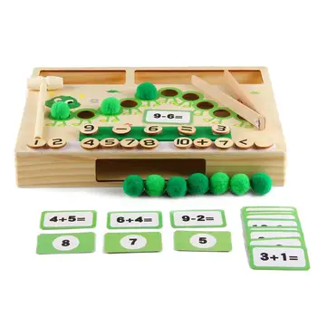 Математически играчки за деца 3-5 Игри за броене на гъсеници Монтесори STEM математика Изваждане Учене & Образование Развитие Изображение