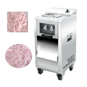 Машина за рязане на месо 2200W Търговска машина за рязане на месо от неръждаема стомана Електрическа машина за нарязване на кубчета 220V Изображение