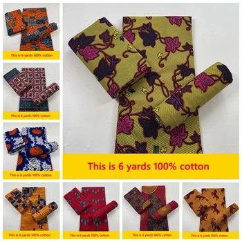 Нигерийски Veritable восък високо качество недвижими восък печат плат гореща продажба нова африканска Анкара тъкани рапър Batik Гана шевни материали Изображение
