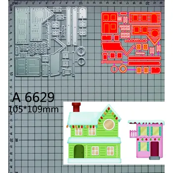 Нов 2023 Щанци за рязане на метал Зимни къщи Направи си сам Скрапбукинг фотоалбум Декоративно щамповане PaperCard занаяти Умира Изображение