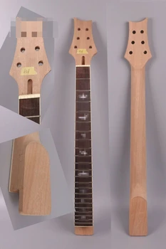 Нова подмяна на врата на електрическа китара 22 Fret 25 инчов Rosewood Fretboard Bird инкрустация в стил недовършени части за китара #P1 Изображение