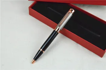 Популярна марка писалка известна луксозна дизайнерска химикалка офис бизнес Метална писалка висококачествена издръжлива писалка с черно мастило с кутия Изображение