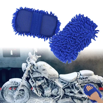 Ръкавици за пране Мотоциклет пяна четка за миене Инструменти за почистване на колелата на седалката Авто грижа Мръсотия яма аксесоари за велосипеди Домакинство Универсален Изображение