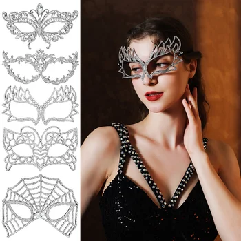 Секси венецианска маска маска за лице бижута за женски маска маска кристал перла Ден на Свети Валентин подаръци за приятели Изображение