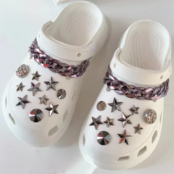 Талисмани за обувки за Croc DIY 3D стереоскопична декорация на катарама за обувки петолъчна звезда Аксесоари за чар на обувки BoyGirl парти подарък Изображение