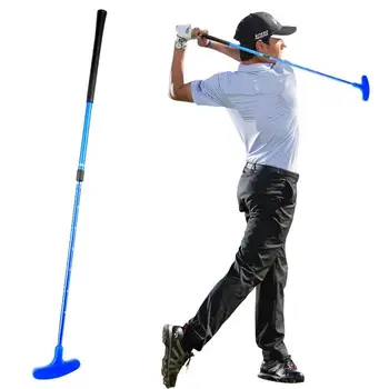 телескопичен голф суинг треньор двупосочен младши голф путер мини голф клуб практика стик голф суинг майстори обучение помощ упражнение Изображение