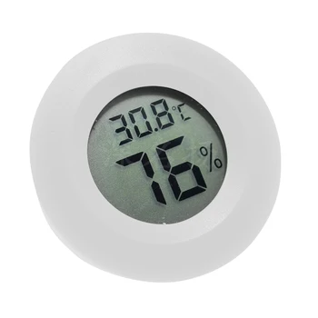 Термометър хигрометър мини LCD цифров температурен влагомер детектор термограф вътрешна стая инструмент Изображение