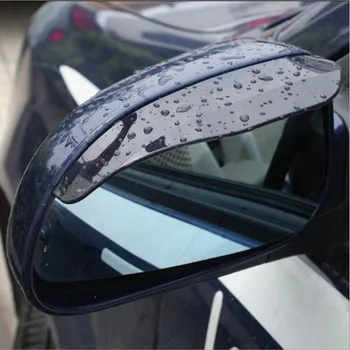 Универсален 2бр Огледало за обратно виждане на автомобил Дъждобран Щит за дъжд Вежди за Peugeot 106 107 205 206 207 208 306 307 308 309 405 406 407 508 Изображение