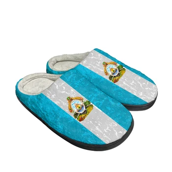 Хондураско знаме Начало Памук Персонализирани чехли Мъжки дамски сандали Хондурас плюшена спалня Ежедневни Дръжте топли обувки Термичен чехъл Изображение