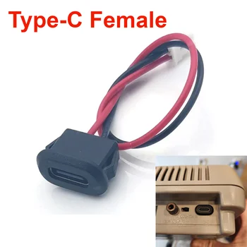1/5Pcs зарядно за кола Plug Socket High Current Fast Type C Charging Jack Port Женски конектор с катарама за карти Изображение