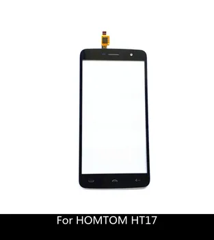 5.5inch сензор за докосване за HOMTOM HT17 HT 17 сензорен екран преден стъклен дигитайзер панел обектив сензорен екран + стикер Изображение