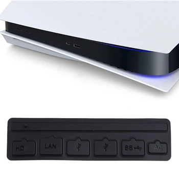 6Pcs Комплект силиконови прахови щепсели USB интерфейс против прах капак прахоустойчив щепсел за PS5 игрова конзола USB интерфейс аксесоари Изображение