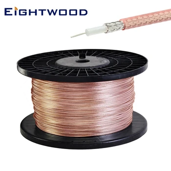 Eightwood RF коаксиален кабел RG серия MIL-C-17 75 Ohm RG-179 RF коаксиален кабел 50 фута 1524cm Изображение