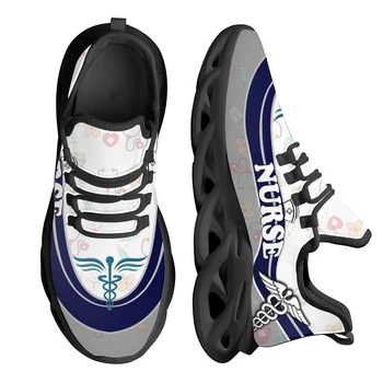 INSTANTARTS Техник за спешна медицинска помощ Мрежести маратонки EMT знак Медицински обувки за жени Обувки за медицински сестри Платформа Маратонки Обувки Изображение