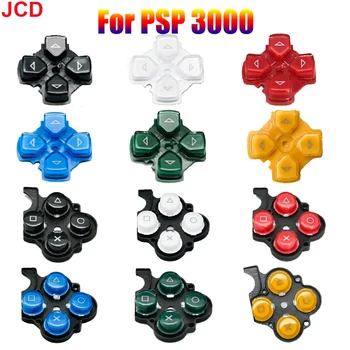 JCD 1бр за PSP 3000 десен проводим гумен функционални бутони подложки ключ за PSP 3000 конзола кръст бутон ключ посока бутон Изображение