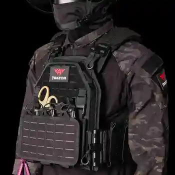 Multicam Черно пристигане Леко тегло Лазерно рязане с бързо освобождаване SWAT Combat Molle Chaleco Tactico Военна тактическа жилетка Изображение