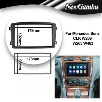 NewGambu автомобилна фасция рамка за Mercedes Benz CLK W209 W203 W463 Android екран тире панел подстригване конзола панел адаптер табела Изображение