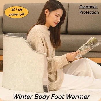 Зимна възглавница Сгъваем електрически нагревател Подложка за крака Преносим регулируем термостат за затопляне на краката за домашен офис Крака Отопляем топъл 2023 Изображение