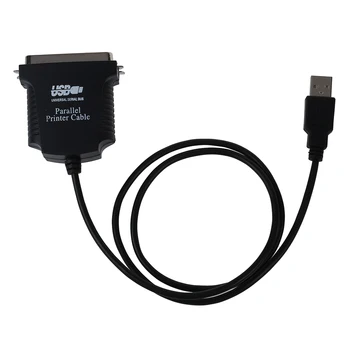 Нов паралелен порт DB36 LPT принтер USB Express карта конвертор адаптер черен Изображение